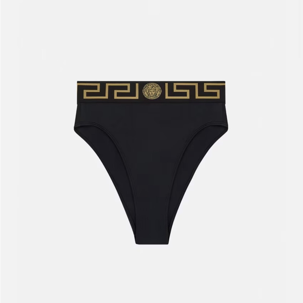 Versace Black and Gold Women's Swim Bottom